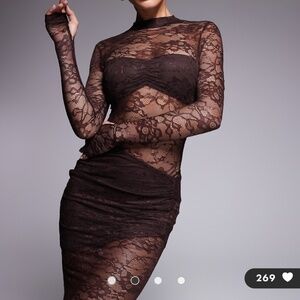 WANDERDOLL Chocolate Lace two piece set | Size M